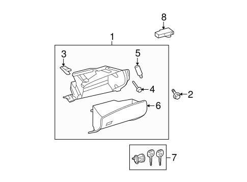 BODY/GLOVE BOX for 2008 Toyota Highlander #1