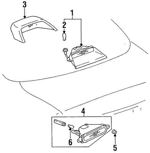 ELECTRICAL/HIGH MOUNT LAMPS for 1996 Toyota Celica #1
