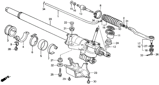 CHASSIS/P.S. GEAR BOX for 1991 Honda CIVIC HATCHBACK #1