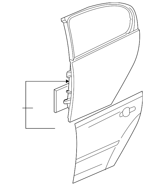 15141084 Деталь DOOR SHELL, RIGHT