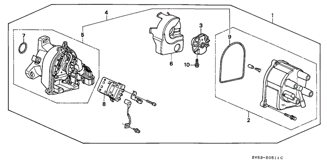 ENGINE/DISTRIBUTOR (TEC) for 1996 Honda ACCORD 5-DOOR #1