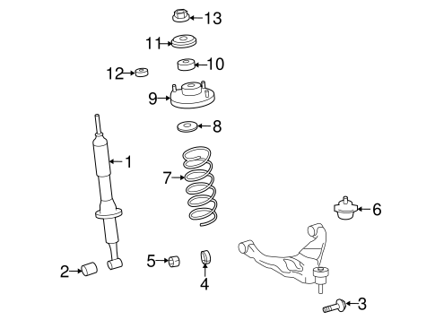 Front Suspension/Struts & Components for 2010 Toyota FJ Cruiser #2