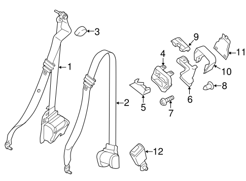 Electrical/Rear Seat Belts for 2015 Ford Transit-150 #4