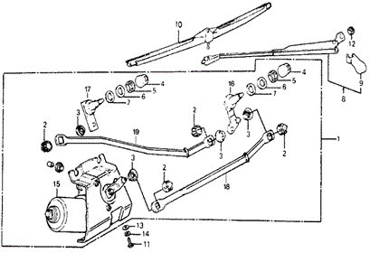 Electrical/Exhaust/Heater/Fuel/Front Windshield Wiper for 1978 Honda ACCORD HATCHBACK #1