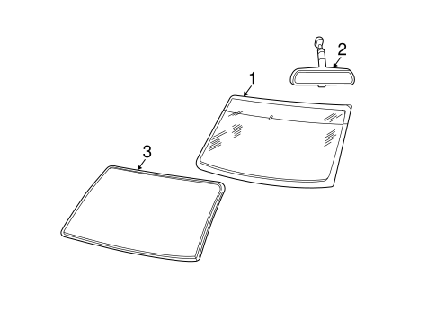 Body/Glass - Windshield for 2000 Ford Ranger #1