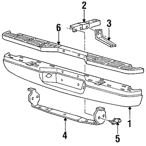 Bumper & Components - Rear for 1994 Mazda B3000 #0