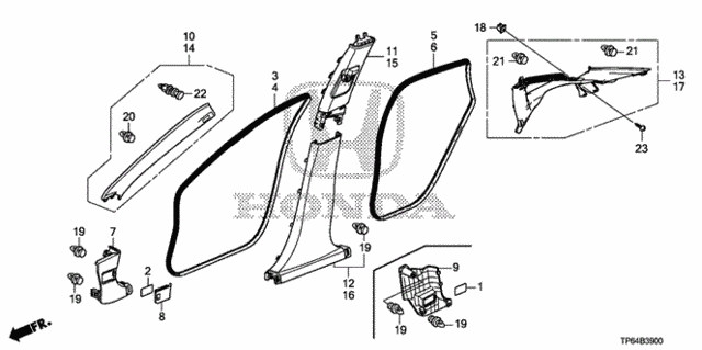 Pillar Garnish for 2011 Honda Accord Crosstour #0