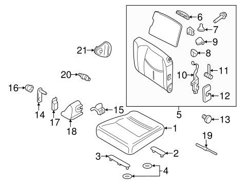 911 REAR SEAT COMPONENTS
