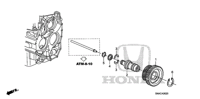 TRANSMISSION - AUTOMATIC/AT IDLE SHAFT for 2011 Honda CIVIC SEDAN #1