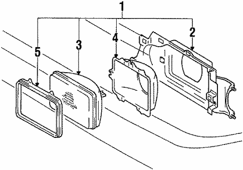 Electrical/Headlamp Components for 1990 Toyota Tercel #3