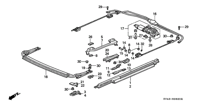 INTERIOR / BUMPER/SLIDING ROOF (2) for 1995 Honda ACCORD SEDAN #1