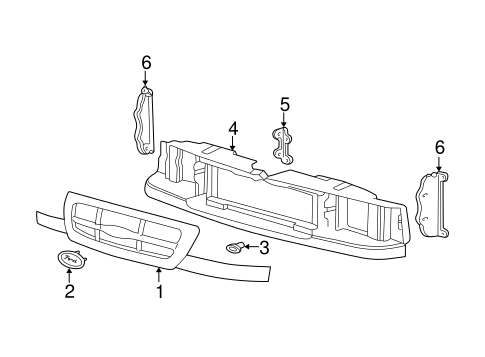 Body/Grille & Components for 2001 Ford Ranger #1