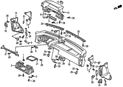 Instrument Panel for 1984 Honda Prelude #0