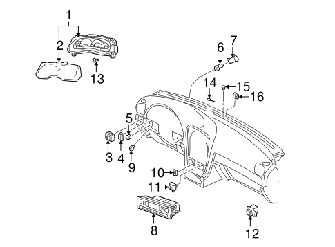 HVAC/Automatic Temperature Controls for 2002 Ford Thunderbird #1