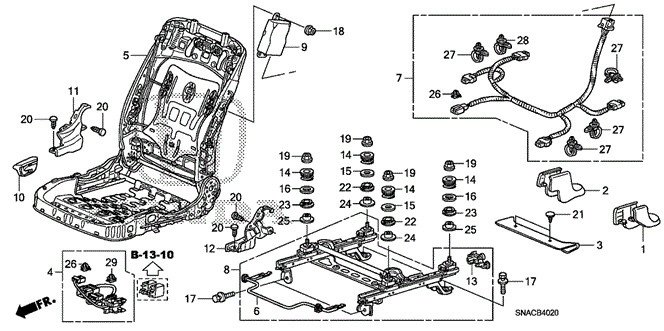 INTERIOR / BUMPER/FRONT SEAT COMPONENTS (R.) for 2011 Honda CIVIC SEDAN #1