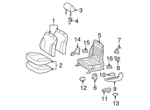 BODY/FRONT SEAT COMPONENTS for 2007 Toyota Yaris #2