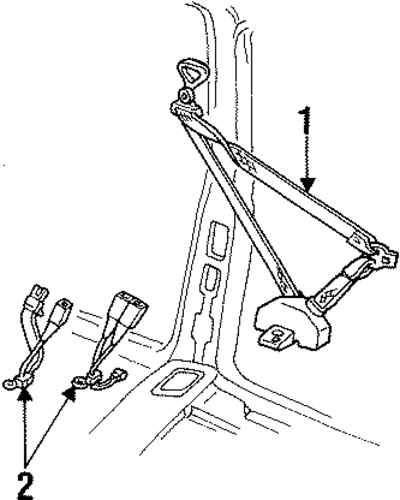 K3500 Pickup FRONT SEAT BELTS 2