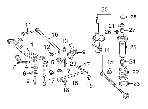 REAR SUSPENSION/REAR SUSPENSION for 2008 Toyota Avalon #1