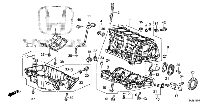 Engine/Cylinder Block - Oil Pan (L4) for 2013 Honda ACCORD SEDAN #1