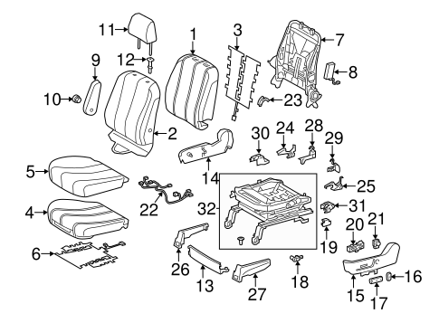 BODY/FRONT SEAT COMPONENTS for 2013 Toyota Sienna #1