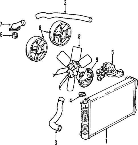 Water Pump for 1991 Buick Roadmaster #0