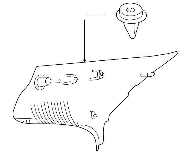 39961974 Деталь QTR TRIM PANEL, RIGHT
