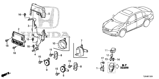 ELECTRICAL / EXHAUST / HEATER / FUEL/CONTROL UNIT (ENGINE ROOM) (1) (V6) for 2013 Honda ACCORD SEDAN #1