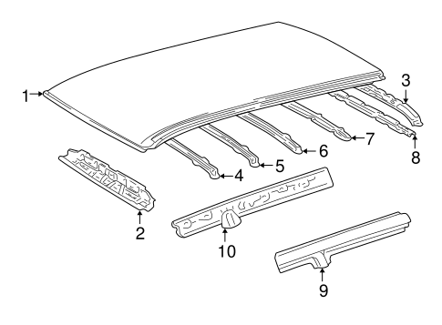 BODY/ROOF & COMPONENTS for 2004 Toyota RAV4 #2