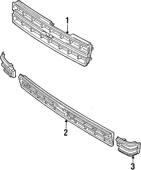 Grille & Components for 1990 Toyota Tercel #1