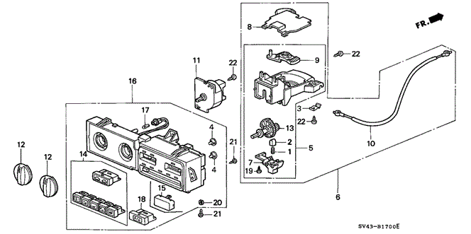 ELECTRICAL / EXHAUST / HEATER / FUEL/HEATER CONTROL for 1995 Honda ACCORD SEDAN #1