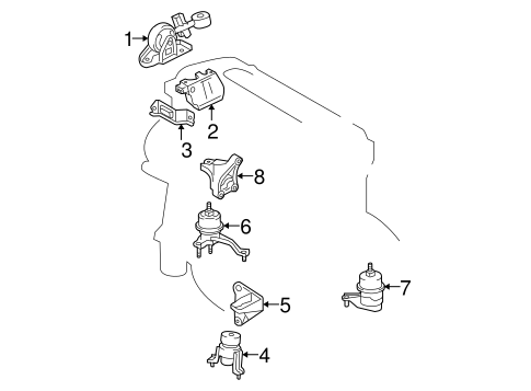 ENGINE/ENGINE & TRANS MOUNTING for 2009 Toyota Camry #1