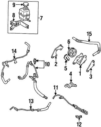 STEERING/PUMP & HOSES for 1997 Toyota Avalon #1