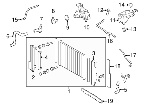 COOLING SYSTEM/RADIATOR & COMPONENTS for 2012 Scion xB #1