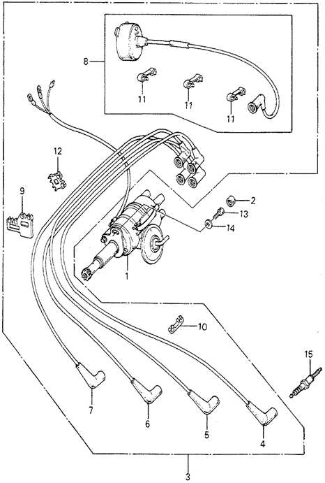 ENGINE/DISTRIBUTOR - SPARK PLUG (3) for 1981 Honda ACCORD HATCHBACK #1