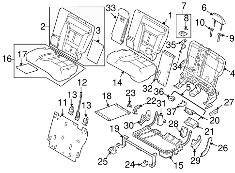 MKX REAR SEAT COMPONENTS 2