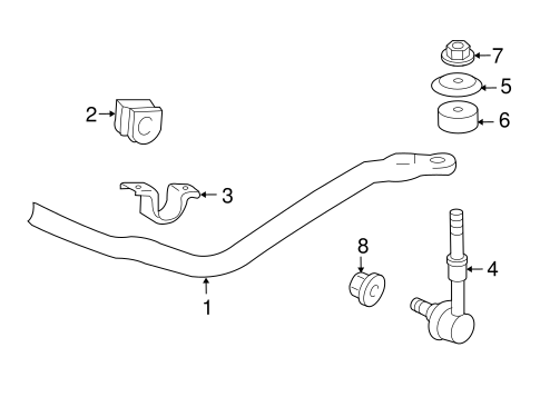 FRONT SUSPENSION/STABILIZER BAR & COMPONENTS for 2007 Toyota Tacoma #2