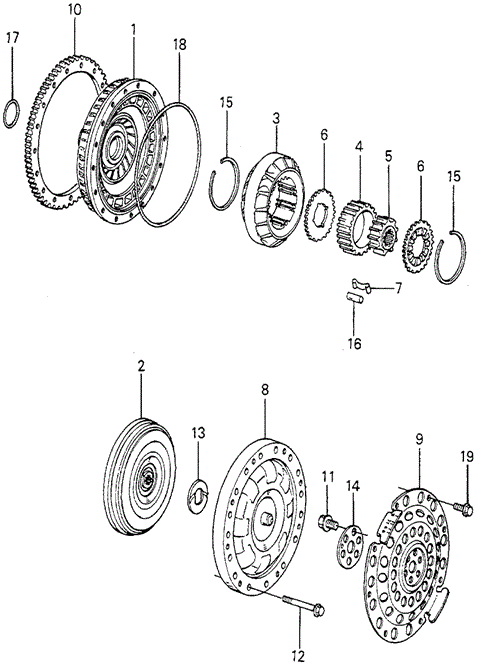 ENGINE/HMT TORQUE CONVERTER (2) for 1981 Honda ACCORD SEDAN #1