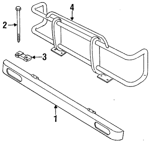 Bumper & Components - Front for 1995 Land Rover Defender 90 #0
