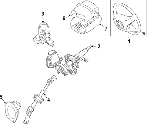 STEERING/STEERING WHEEL for 2012 Toyota Highlander #1