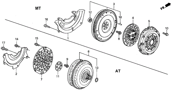 Engine/Clutch - Torque Converter for 1992 Honda CIVIC HATCHBACK #1