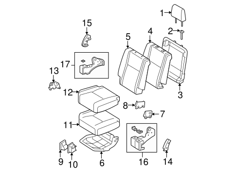 BODY/REAR SEAT COMPONENTS for 2009 Toyota Tundra #3