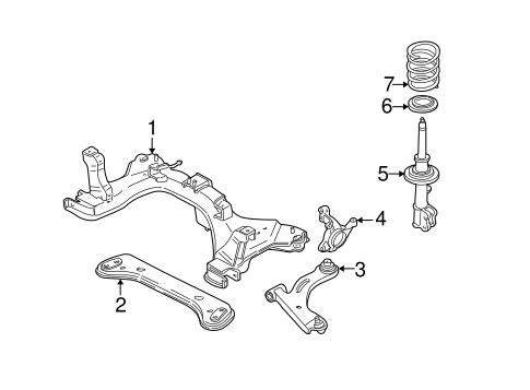 Front Suspension/Suspension Components for 2001 Ford Escape #2