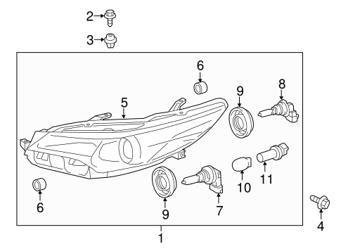 ELECTRICAL/HEADLAMP COMPONENTS for 2016 Toyota Camry #1