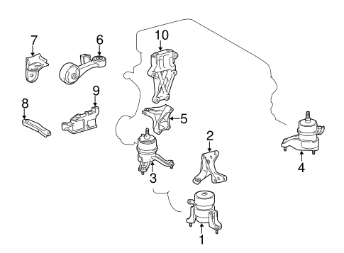 ENGINE/ENGINE & TRANS MOUNTING for 2016 Toyota Camry #1