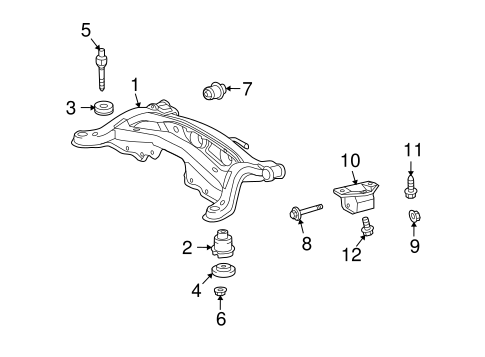 REAR SUSPENSION/CROSSMEMBERS & COMPONENTS for 2015 Toyota Venza #1