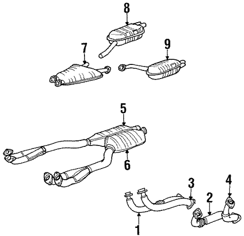 Exhaust Components for 1995 BMW 840Ci #0
