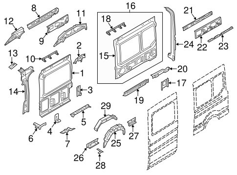 Body/Inner Structure for 2015 Ford Transit-350 HD #5