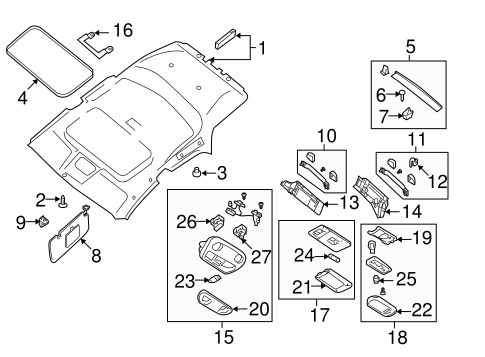 9-2X INTERIOR TRIM - ROOF