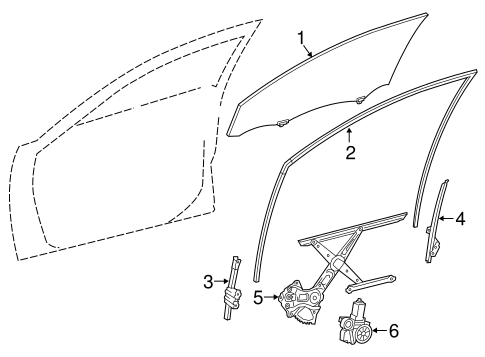 BODY/GLASS - FRONT DOOR for 2016 Toyota Camry #1