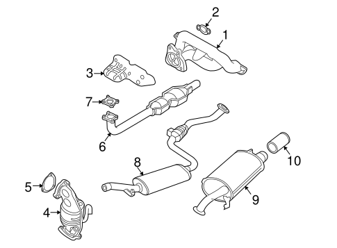 V40 EXHAUST COMPONENTS